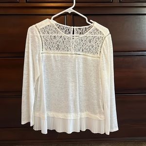 Rebecca Taylor linen lace top